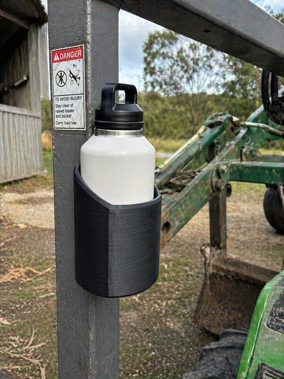 Bottle Holder | Magnetic Mount | Open-Top Fit & Hardware Included | Garage, Gym & Workshop