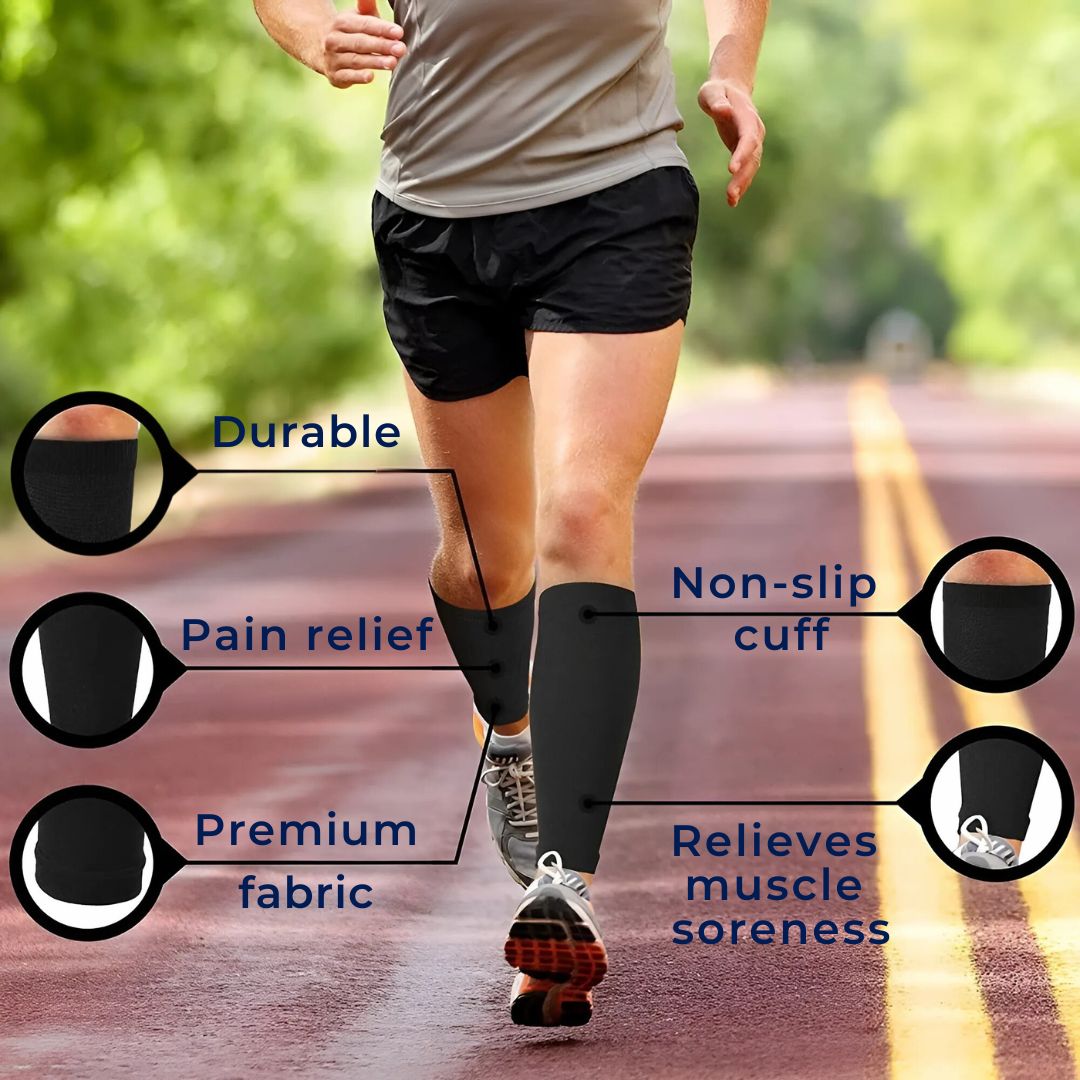 Calf Compression Socks | Soft Elastic Fabric | Circulation Support