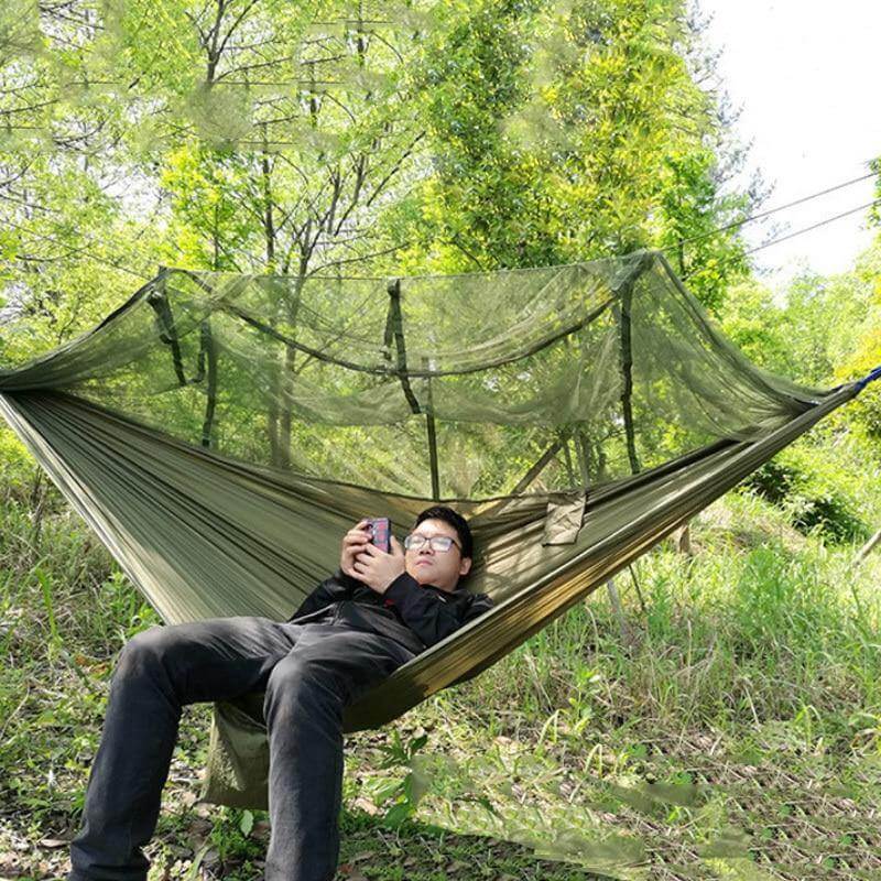 Camping Hammock | Mosquito Net | Heavy-Duty 200 kg Load Capacity | Lightweight & Breathable