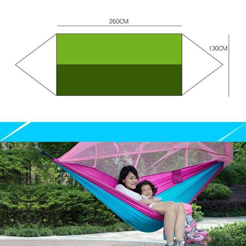 Camping Hammock | Mosquito Net | Heavy-Duty 200 kg Load Capacity | Lightweight & Breathable