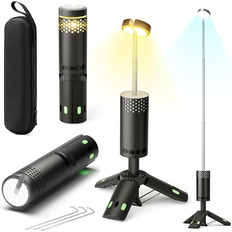 Camping Lantern | Rechargeable Power Bank & Adjustable Brightness | Stainless Steel, Weatherproof