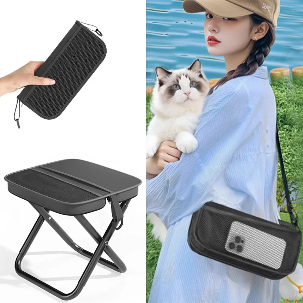 Camping Stool | Lightweight Foldable | Water-Resistant Fabric & Anti-Slip Legs | Supports 265 lbs