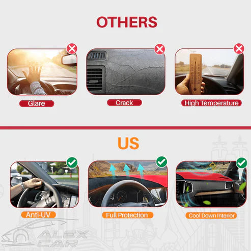 Car Dashboard Mat | Custom-Fit 5-Layer Protection | Non-Slip Silicone Backing