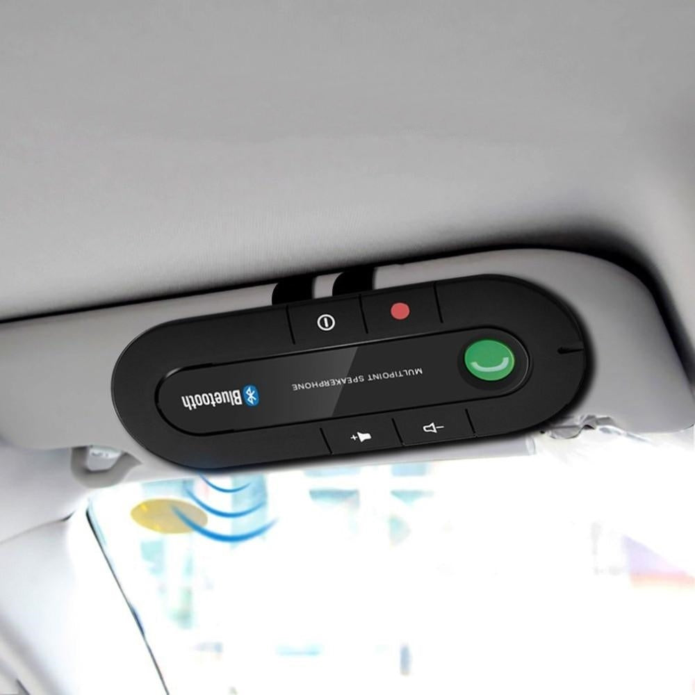 Car Hands-Free Bluetooth Speaker | Noise-Cancelling Mic | Magnetic Visor Mount | Long Talk Time
