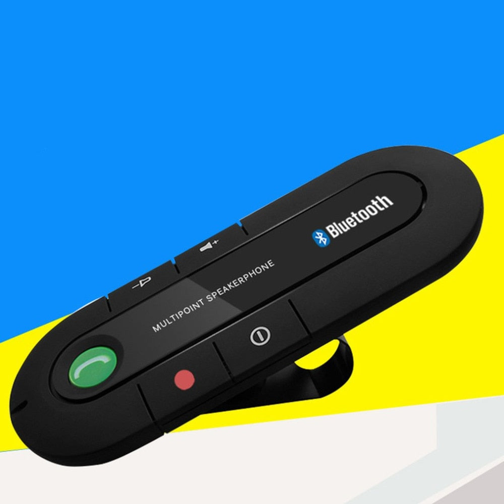 Car Hands-Free Bluetooth Speaker | Noise-Cancelling Mic | Magnetic Visor Mount | Long Talk Time