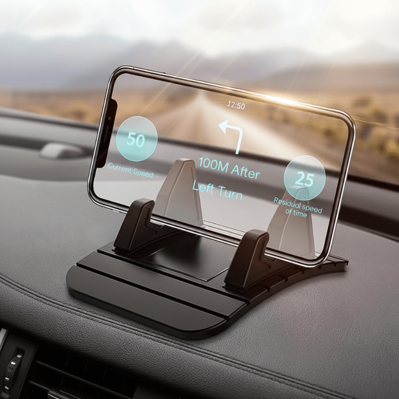 Car Phone Holder | Non-Slip Residue-Free Silicone Grip | Compact Washable Phone Stand