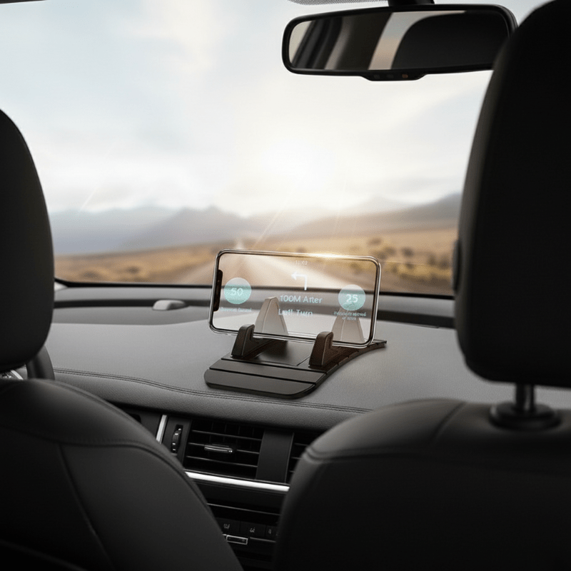 Car Phone Holder | Non-Slip Residue-Free Silicone Grip | Compact Washable Phone Stand