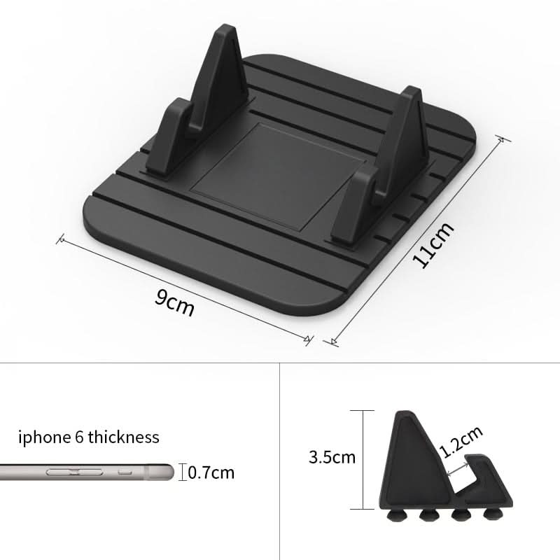 Car Phone Holder | Non-Slip Residue-Free Silicone Grip | Compact Washable Phone Stand