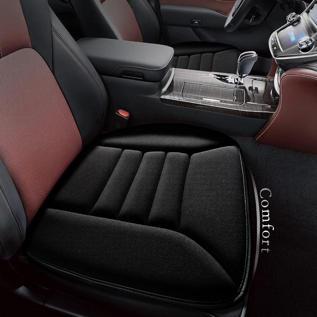 Car Seat Cushion | Memory Foam Ergonomic Support | Breathable Fabric & Silicone Gel | Lumbar Support