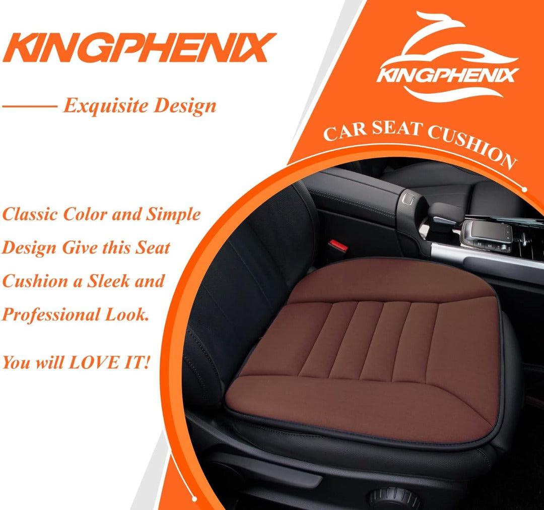Car Seat Cushion | Memory Foam Ergonomic Support | Breathable Fabric & Silicone Gel | Lumbar Support