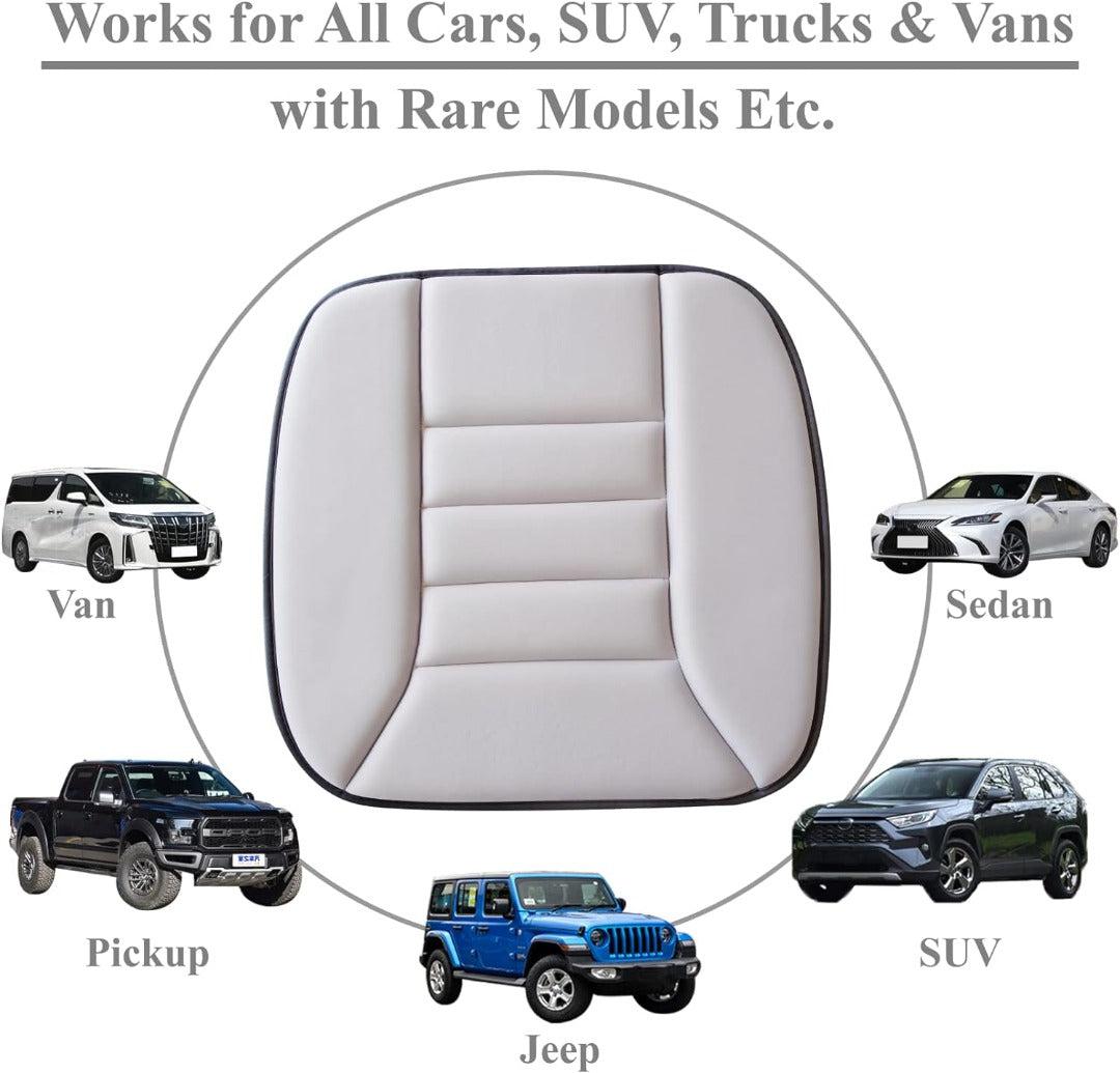 Car Seat Cushion | Memory Foam Support | Breathable Cover & Silicone Gel | Pain Relief