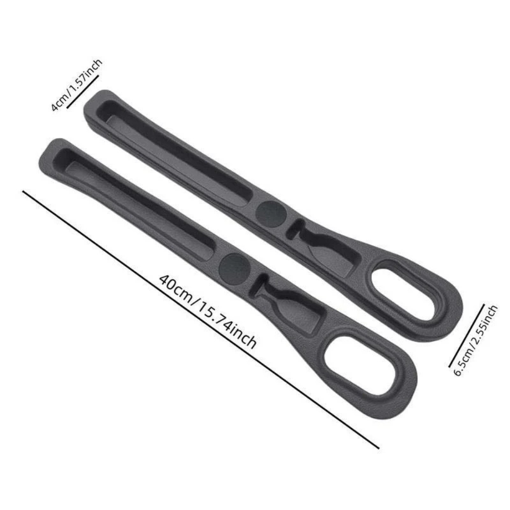 Car Seat Gap Filler Organizer Pair | Faux Leather Slim Profile | Built-In Slots | Organized Storage