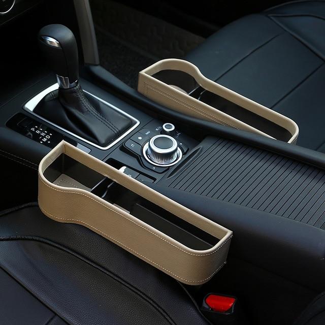Car Seat Gap Organizer | Faux Leather Crevice Storage | Universal Fit | Prevents Item Loss