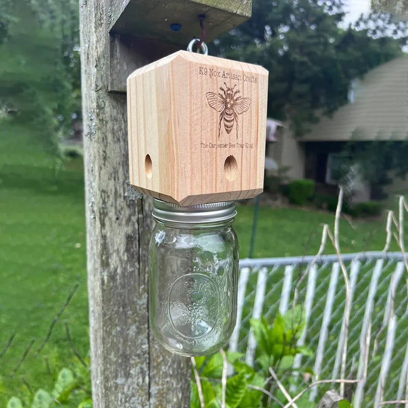 Carpenter Bee Trap | Easy-Install Non-Chemical Hanging Trap | 25 cm Depth | Wood Protection