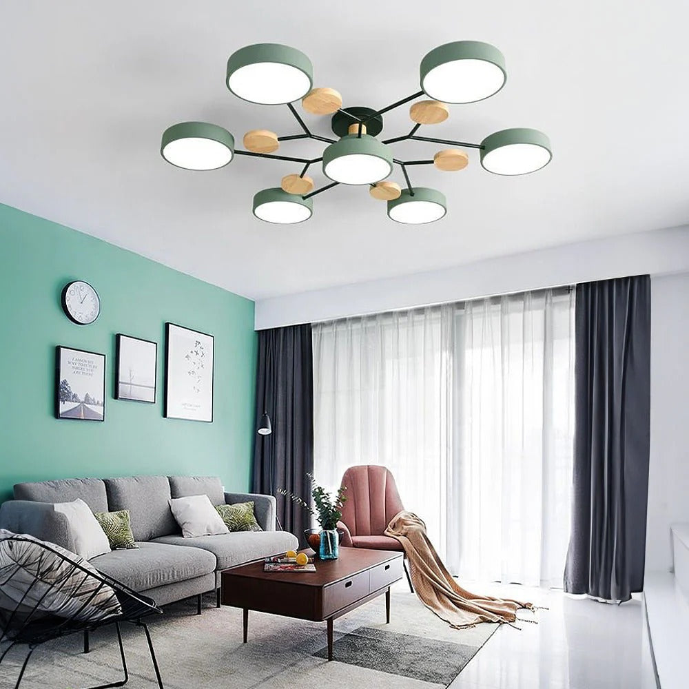 Ceiling Light | Dimmable & Color-Changing | Multi-Point 4-7 Lights | Modern Living Room