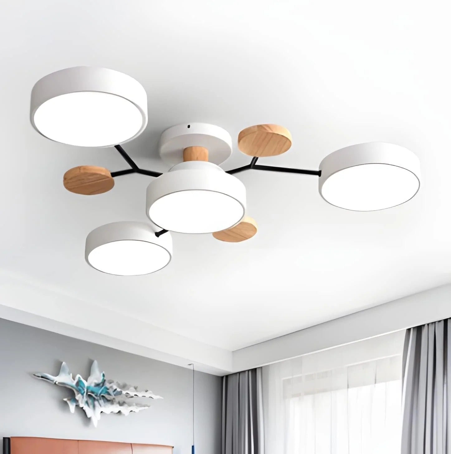 Ceiling Light | Dimmable & Color-Changing | Multi-Point 4-7 Lights | Modern Living Room