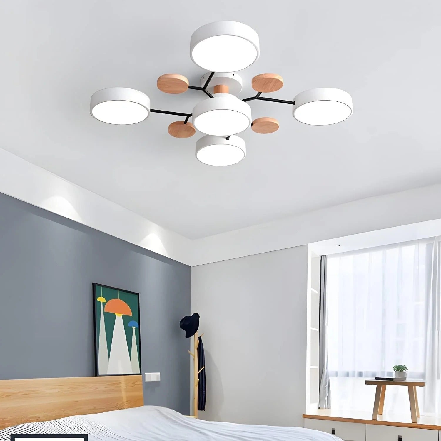 Ceiling Light | Dimmable & Color-Changing | Multi-Point 4-7 Lights | Modern Living Room