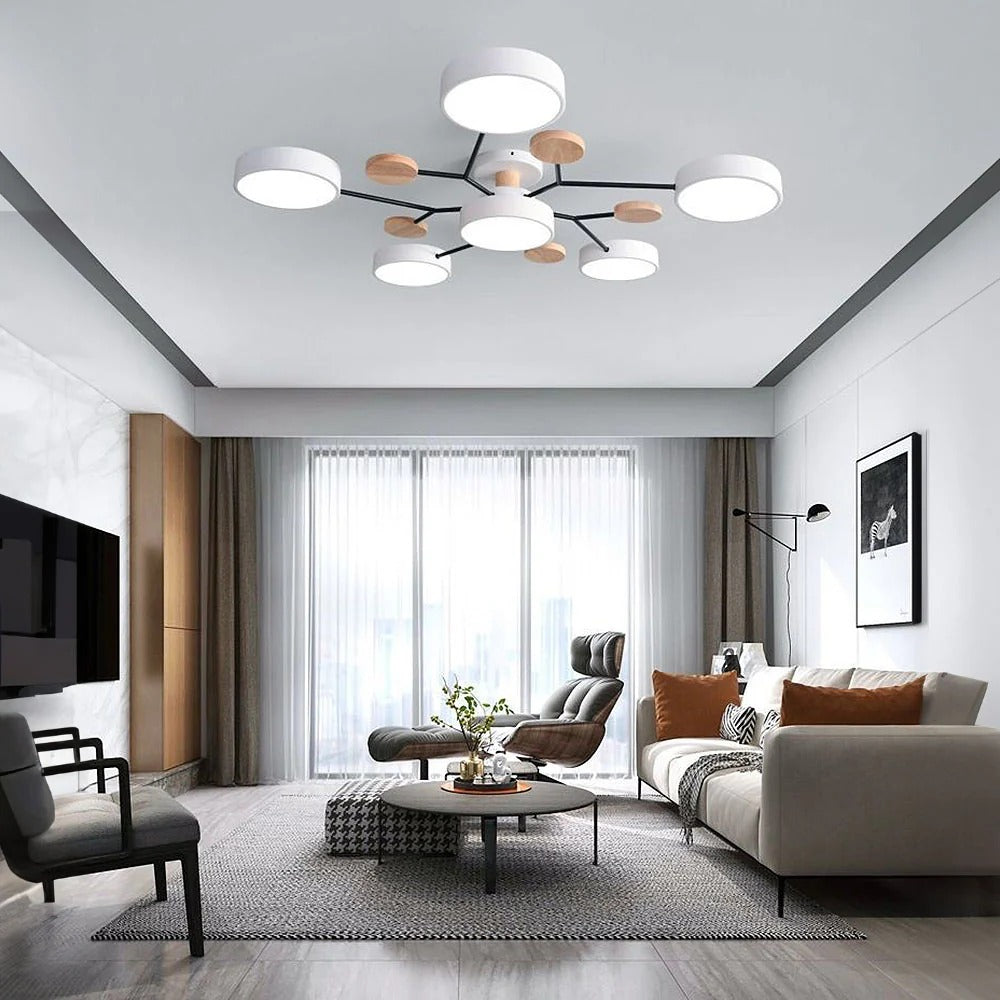 Ceiling Light | Dimmable & Color-Changing | Multi-Point 4-7 Lights | Modern Living Room