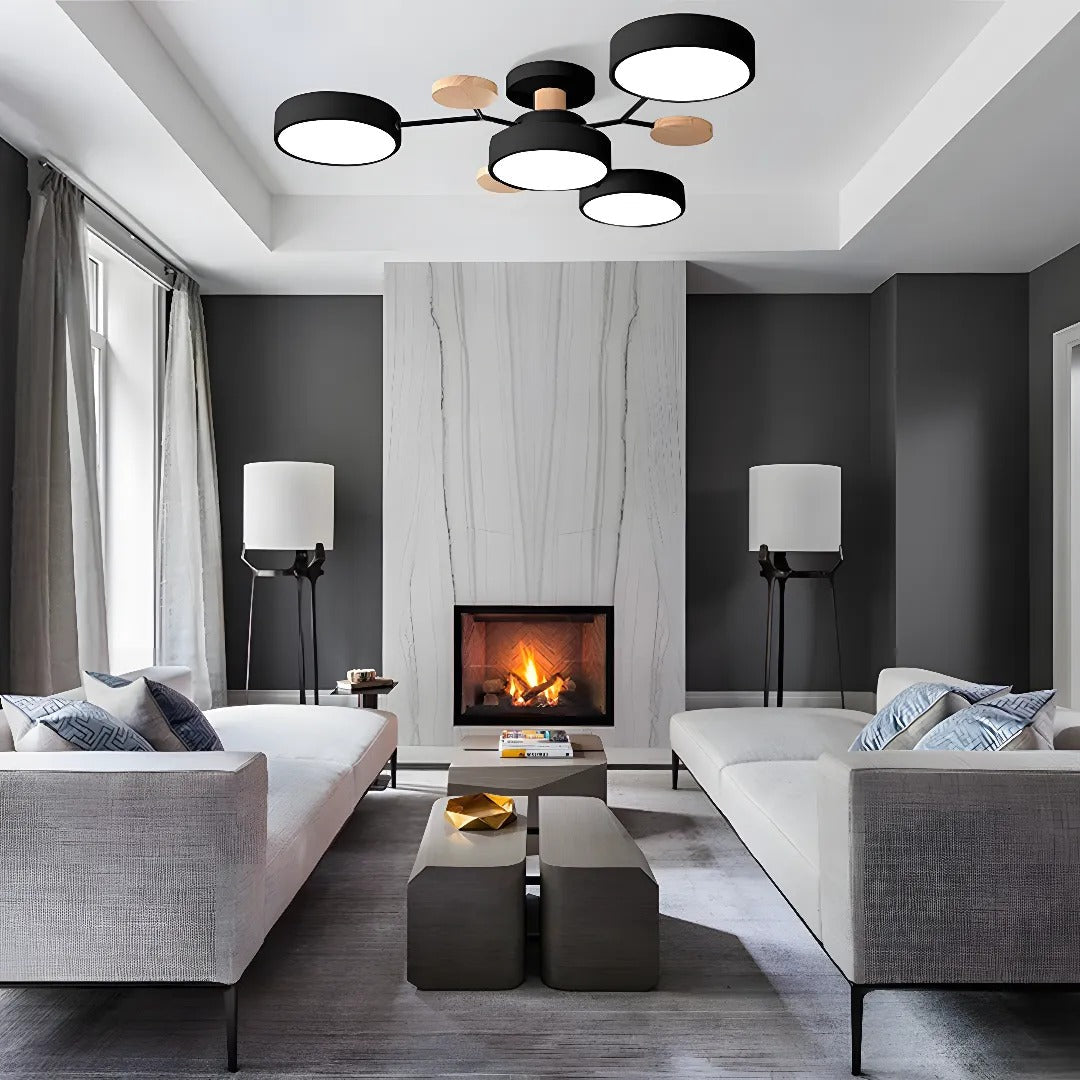 Ceiling Light | Dimmable & Color-Changing | Multi-Point 4-7 Lights | Modern Living Room