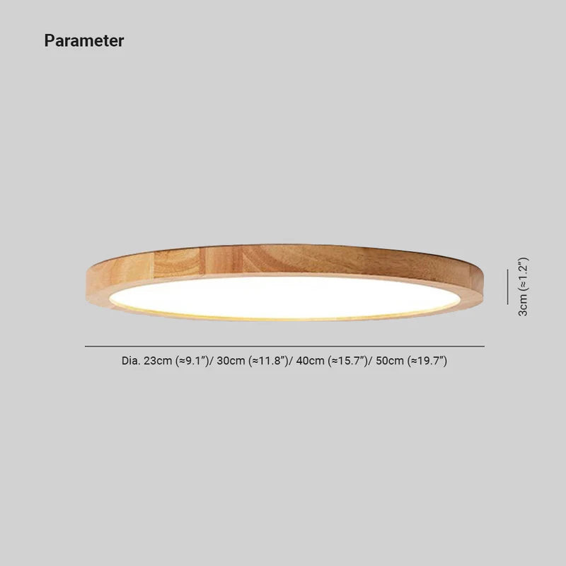 Ceiling Light | Dimmable Tri-Color LED | Wood Frame | Cozy Ambience