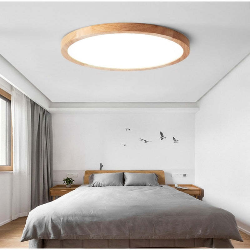 Ceiling Light | Dimmable Tri-Color LED | Wood Frame | Cozy Ambience
