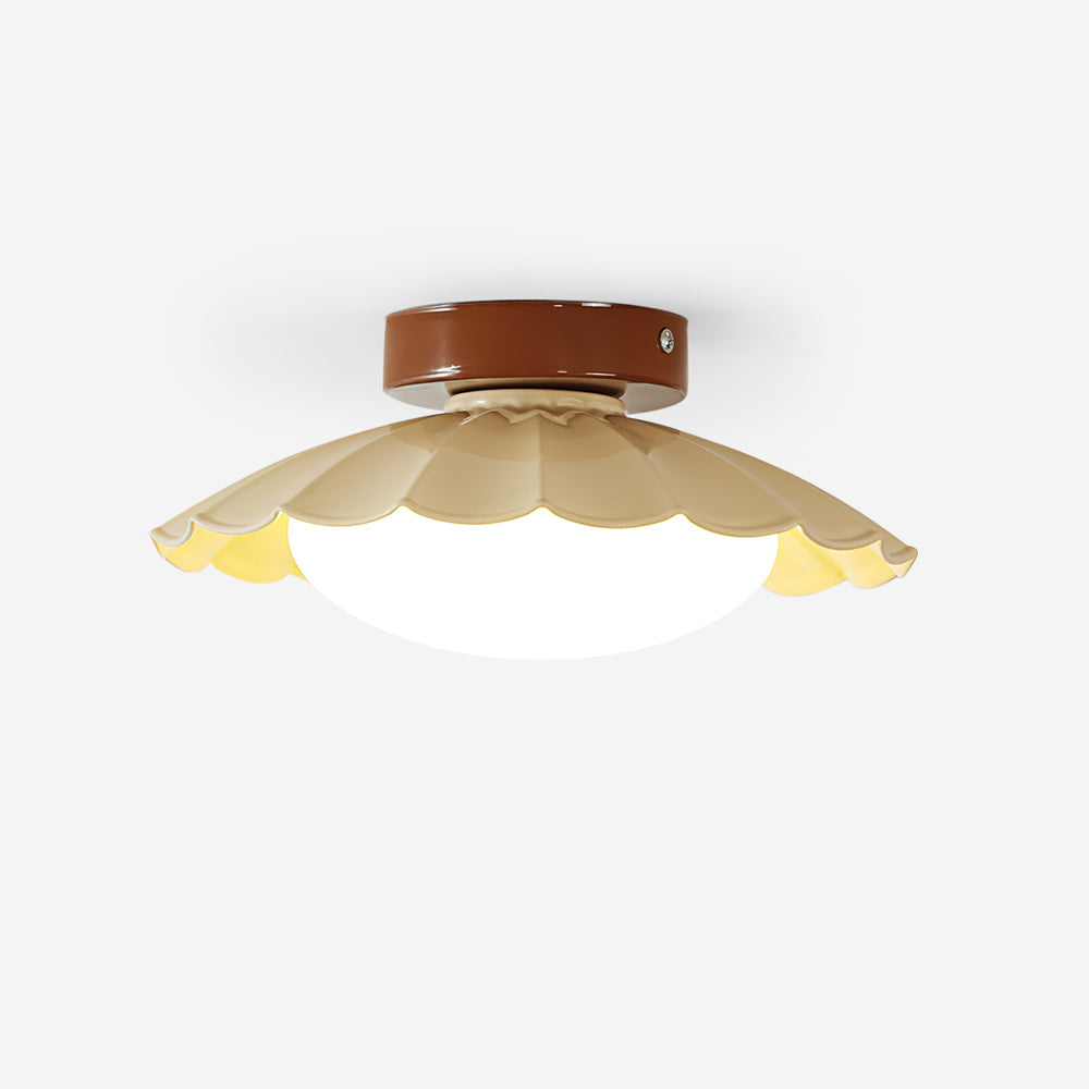 Ceiling Light | Sculptural Wavy Cloud Design | Integrated LED | 25cm Diameter, Moisture-Resistant