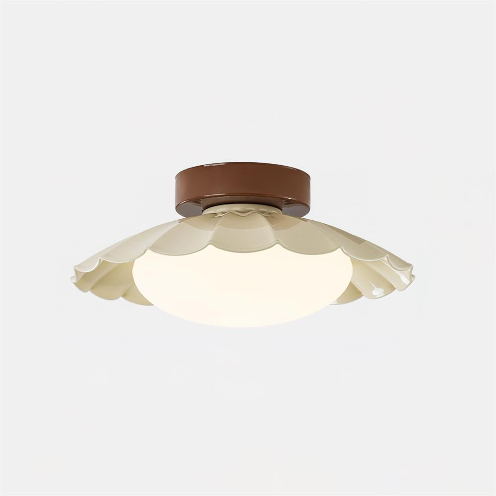 Ceiling Light | Sculptural Wavy Cloud Design | Integrated LED | 25cm Diameter, Moisture-Resistant
