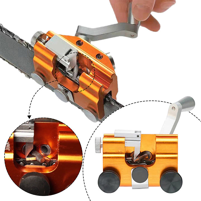 Chainsaw Chain Sharpener | 30° Bevel Guide | Anodized Aluminum | Precise Sharpening