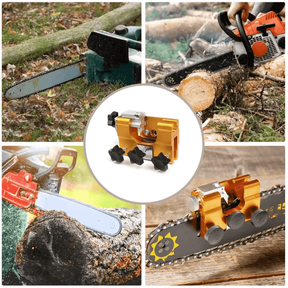 Chainsaw Chain Sharpener | 30° Precision Angle | Anodized Aluminum | Universal Fit