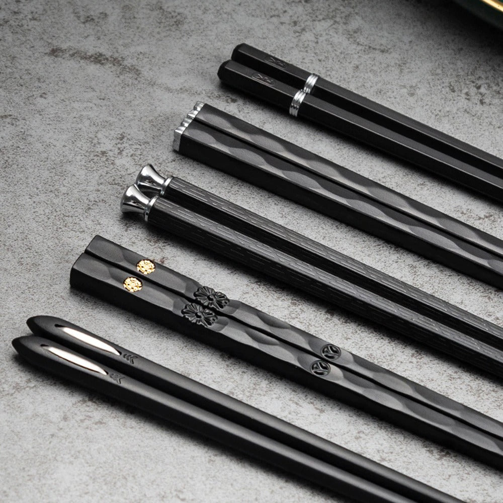 Chopstick Set | Refined Non-Slip Design | Dishwasher Safe | 5 Pairs