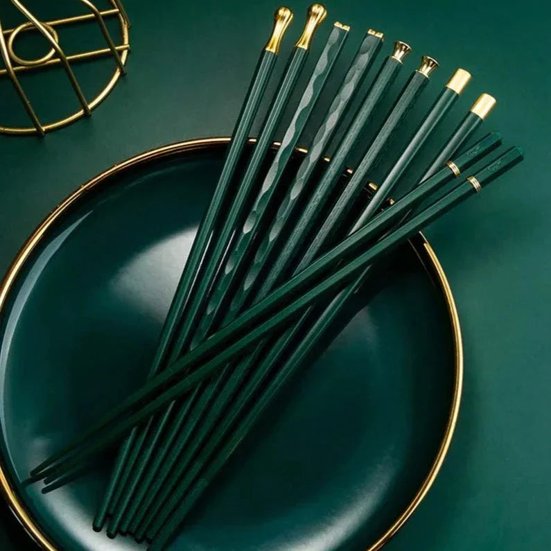 Chopstick Set | Refined Non-Slip Design | Dishwasher Safe | 5 Pairs