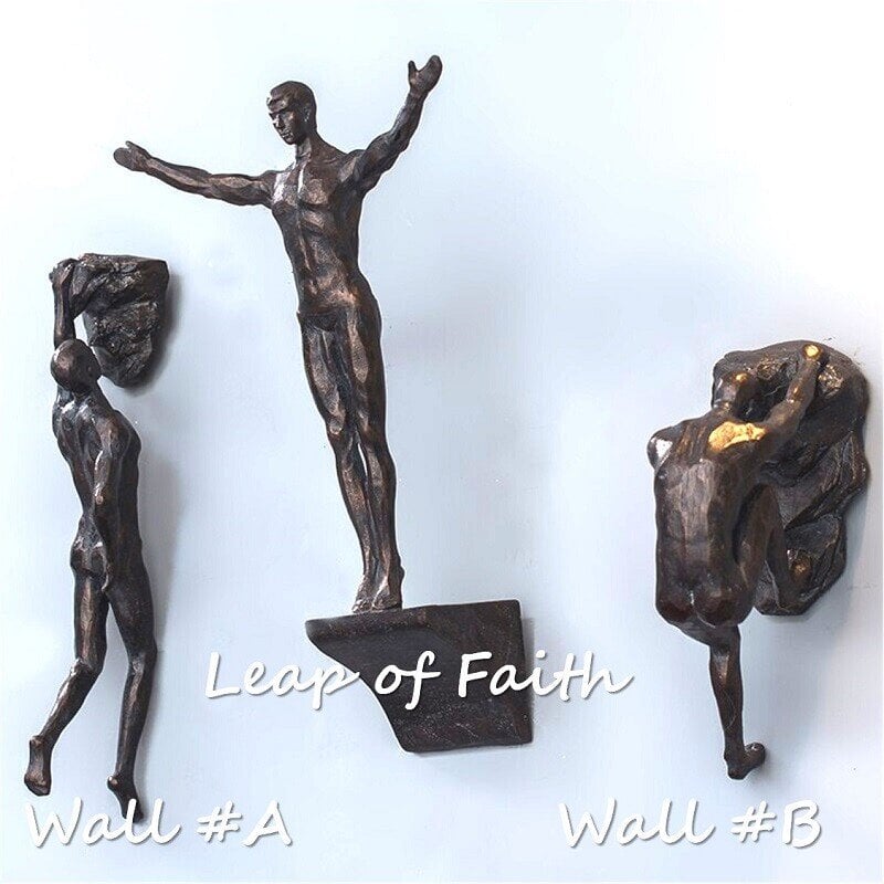 Climbing Wall Sculpture | 3D Climber Figures Design | Easy Installation | Modern Wall Decor