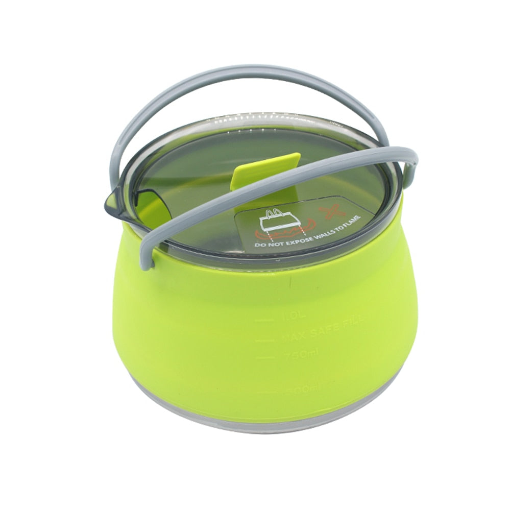 Collapsible Camping Kettle | Multifunctional Boil & Cook | Stainless Steel, 1L Capacity