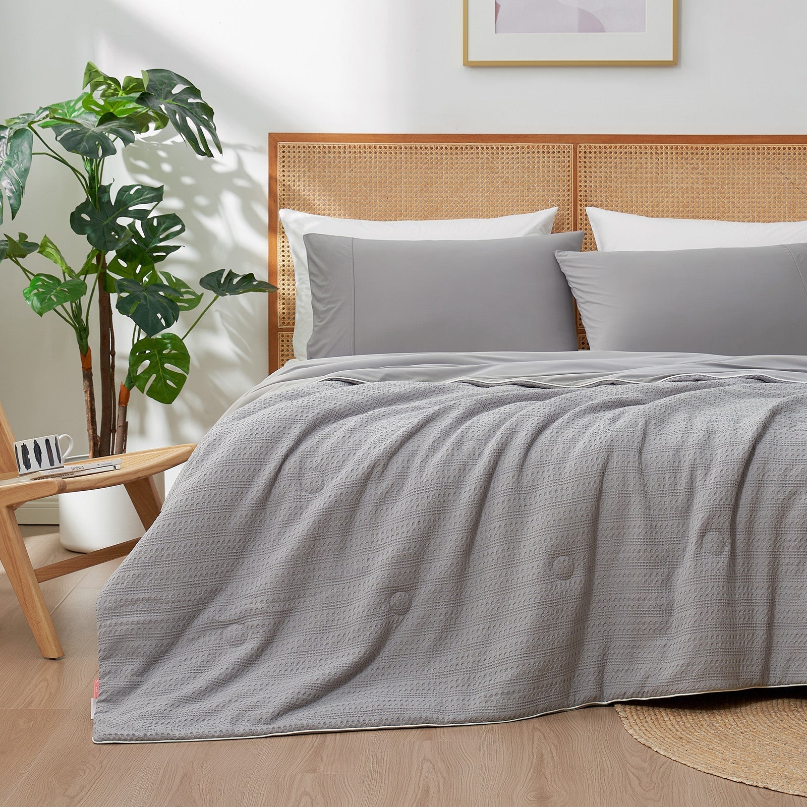 Comforter for Hot Sleepers | Cooling Waffle Design | Plant-Based Fiber & Lightweight