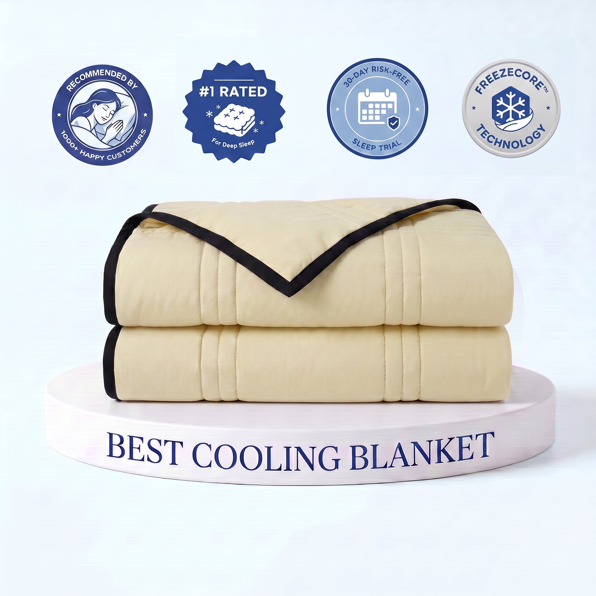 Cooling Blanket for Hot Sleepers | Ice-Infused Breathable Fabric | Machine Washable & Lightweight