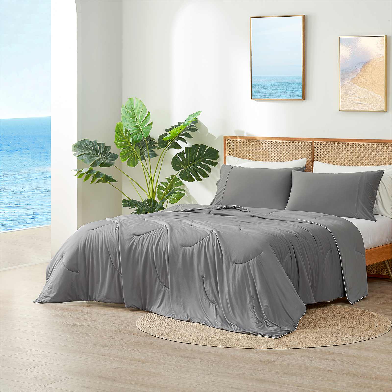 Cooling Comforter | Advanced Cooling Fabric | Double-Sided Design | Year-Round Comfort
