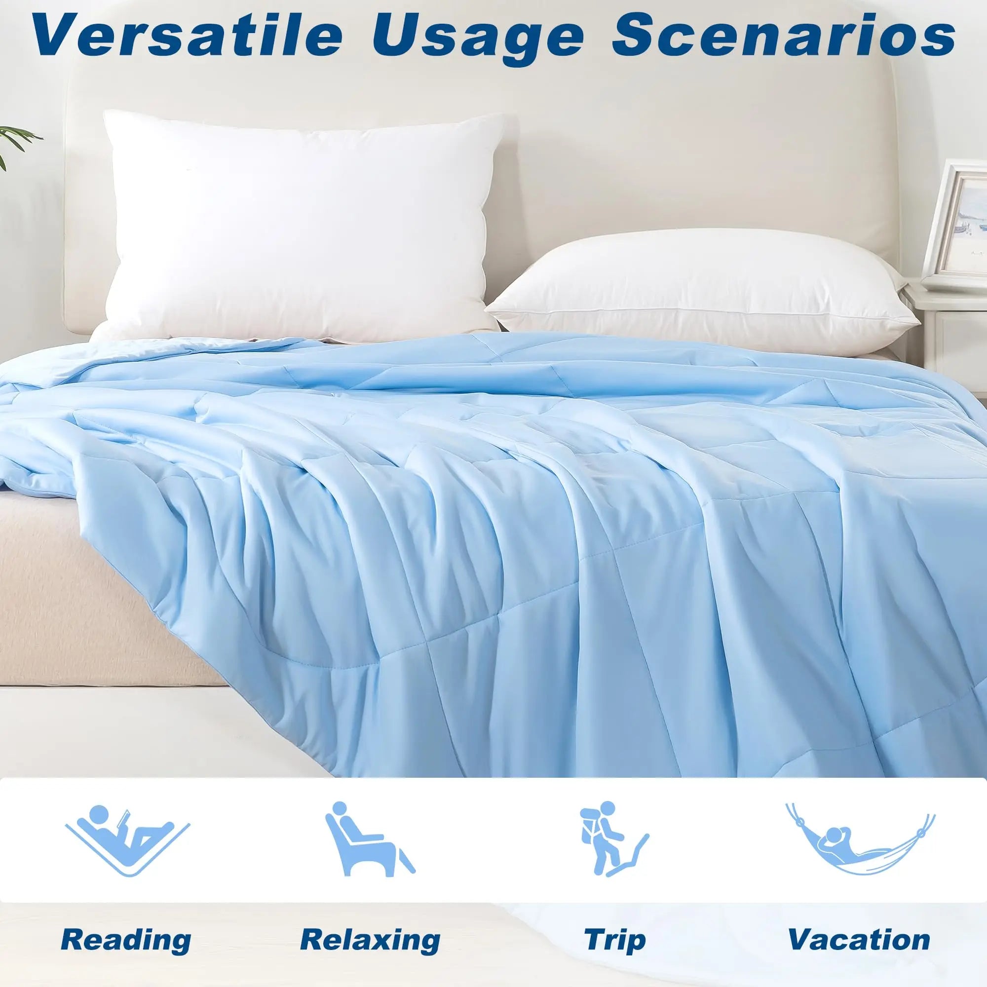Cooling Comforter | Lightweight Cool-Touch | Double-Sided Breathable Design