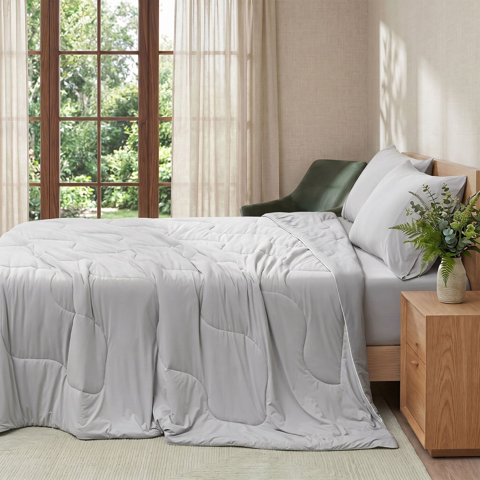 Cooling Comforter for Hot Sleepers | Ultra-Breathable Plant Fiber | Lightweight & Sustainable