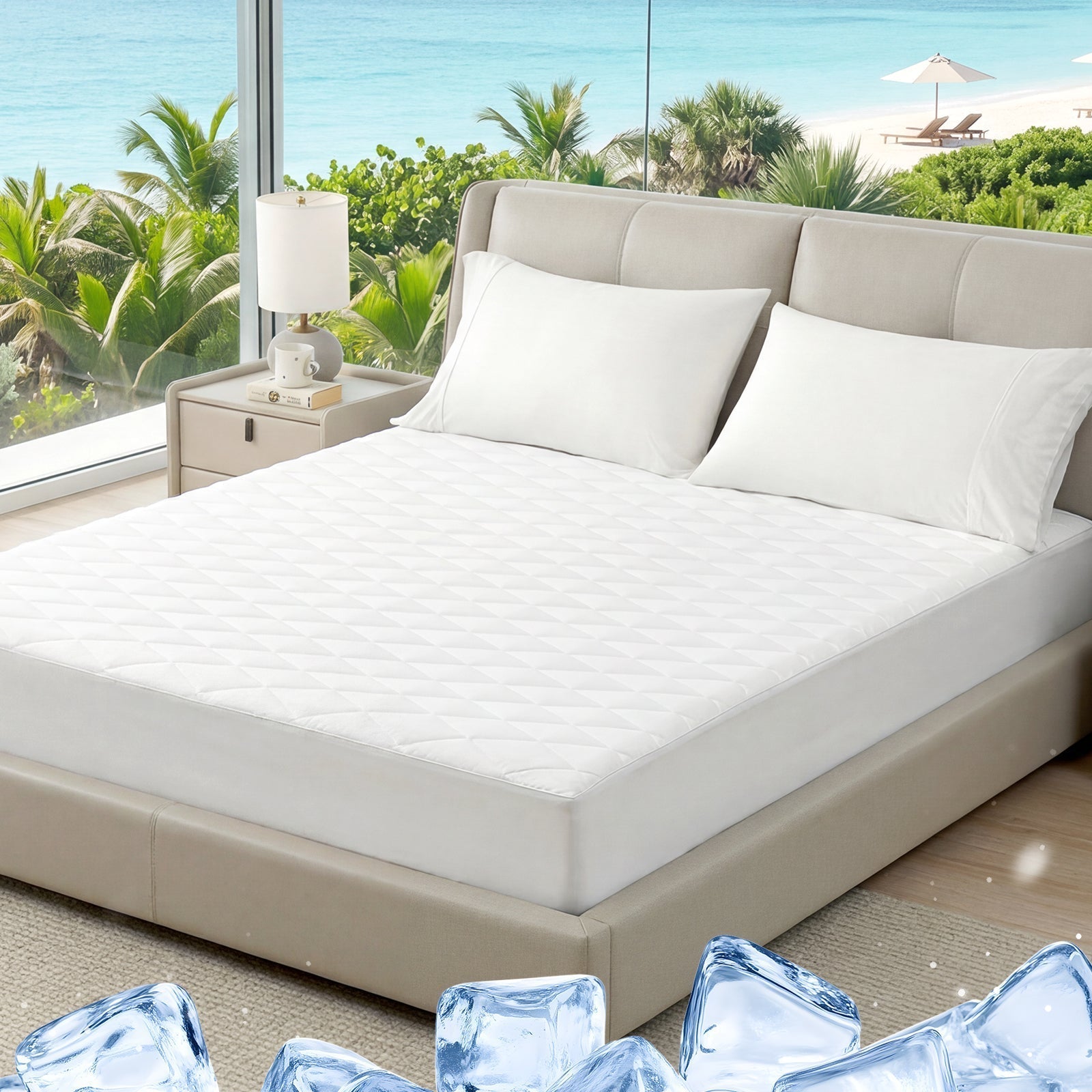 Cooling Mattress Topper | Cooling Fabric | Leakproof & Snug Fit | All-Night Comfort