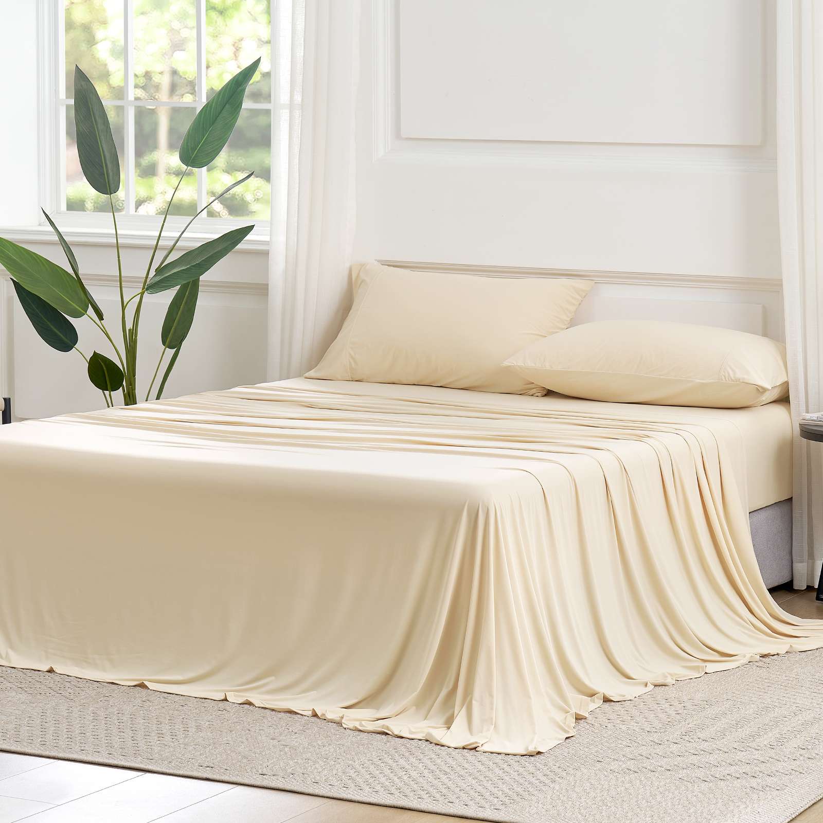 Cooling Sheet Set | Breathable Performance | Deep-Pocket Fit up to 16 in | Soft for Sensitive Skin