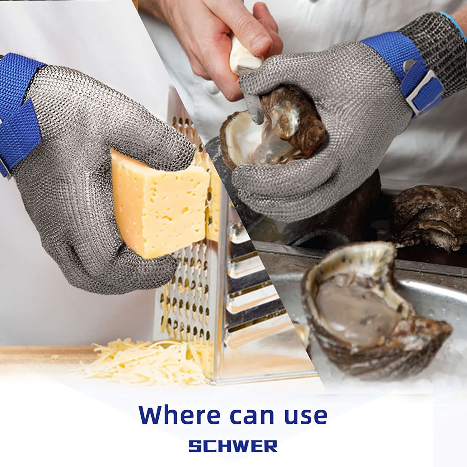 Cut-Resistant Work Gloves | Superior Cut Protection | Stainless Steel Mesh | Comfortable Fit