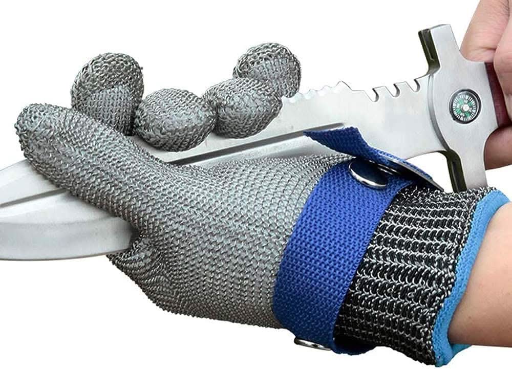 Cut-Resistant Work Gloves | Superior Cut Protection | Stainless Steel Mesh | Comfortable Fit