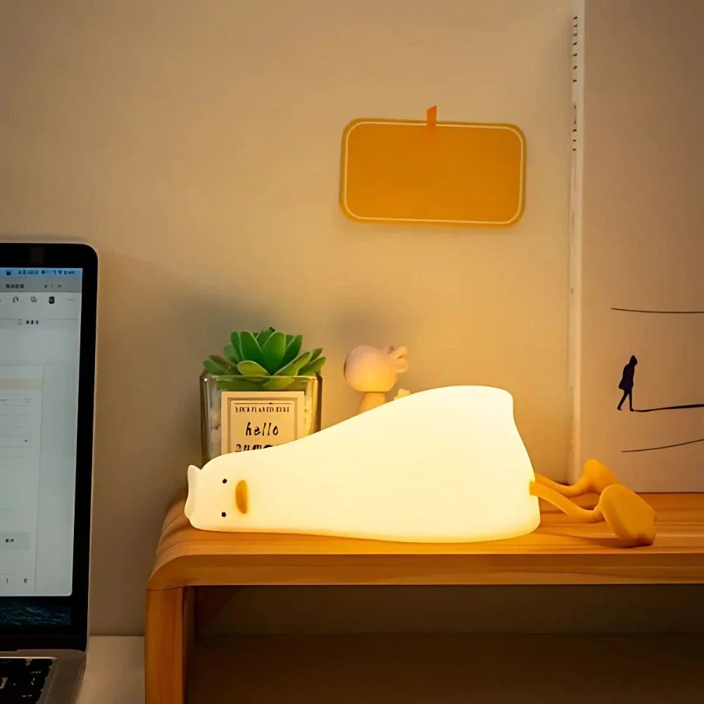 Cute Animal LED Night Lamp | Touch & Squeeze Control | Rechargeable Battery | Soothing Ambience