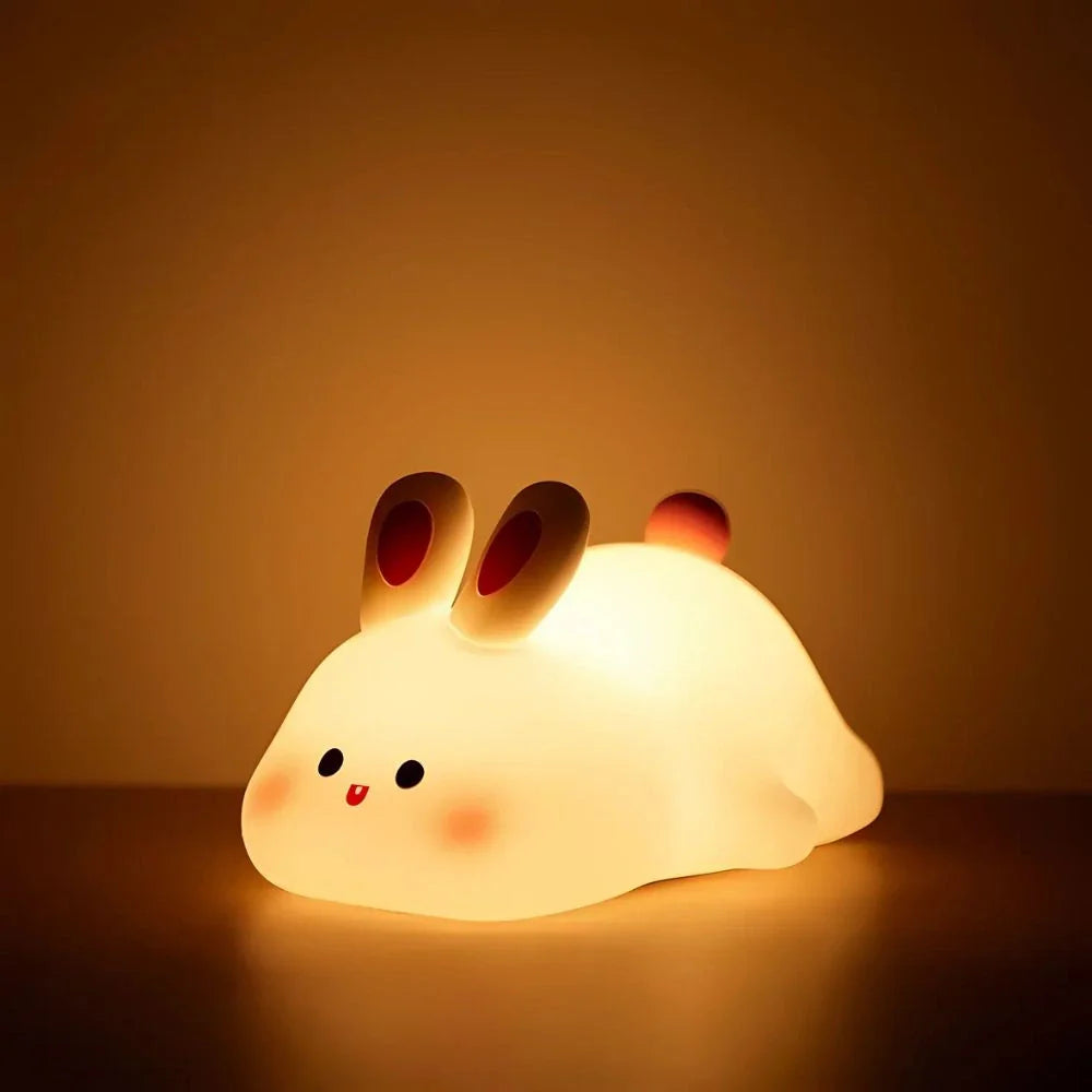 Cute Animal LED Night Lamp | Touch & Squeeze Control | Rechargeable Battery | Soothing Ambience