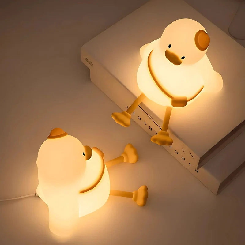 Cute Animal LED Night Lamp | Touch & Squeeze Control | Rechargeable Battery | Soothing Ambience