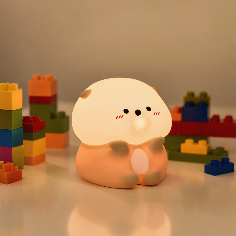 Cute Animal LED Night Lamp | Touch & Squeeze Control | Rechargeable Battery | Soothing Ambience