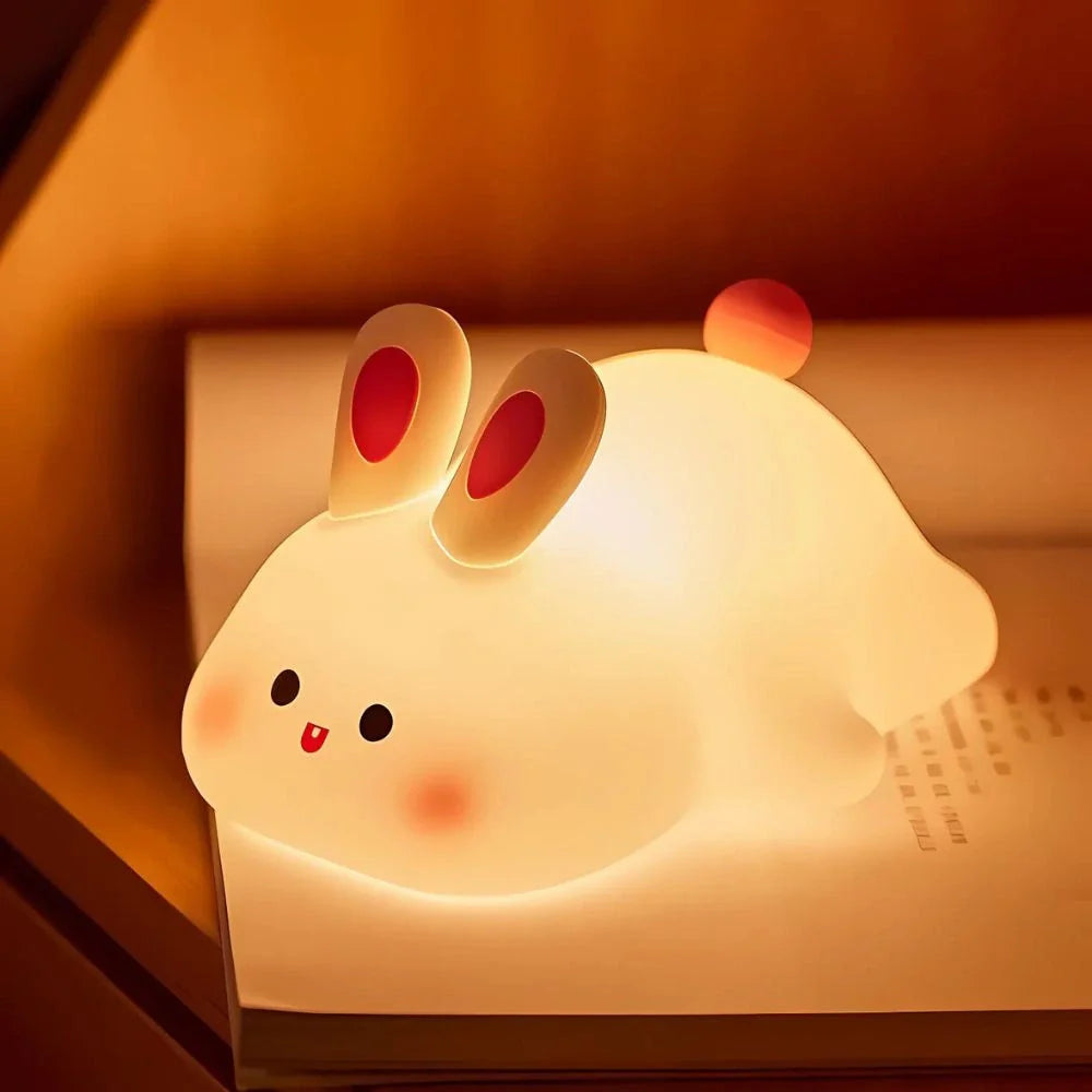 Cute Animal LED Night Lamp | Touch & Squeeze Control | Rechargeable Battery | Soothing Ambience