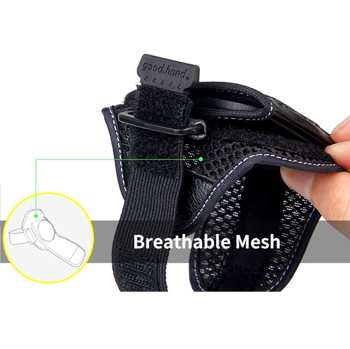 Cycling Wrist Mirror | Adjustable Wide-Angle Mirror | Breathable Mesh Strap & Pocket | Secure Fit