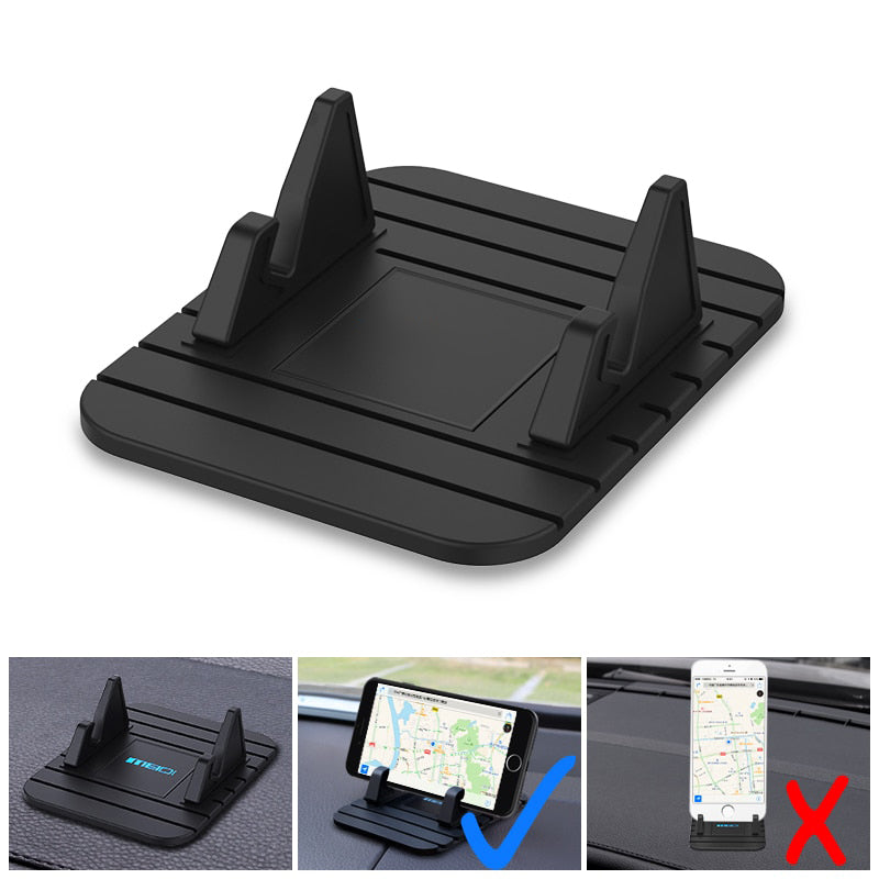 Dashboard Phone Mount | Non-Slip Silicone Suction | Portable Stand