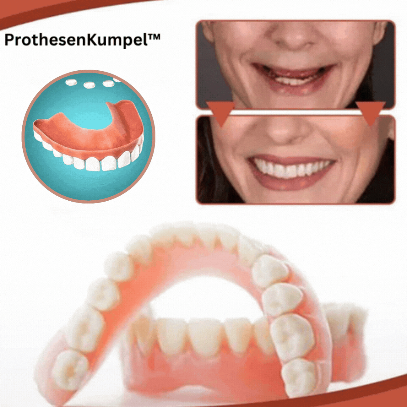 Denture Set | Biocompatible Silicone Prosthesis | Natural-Looking Teeth | Comfortable Fit